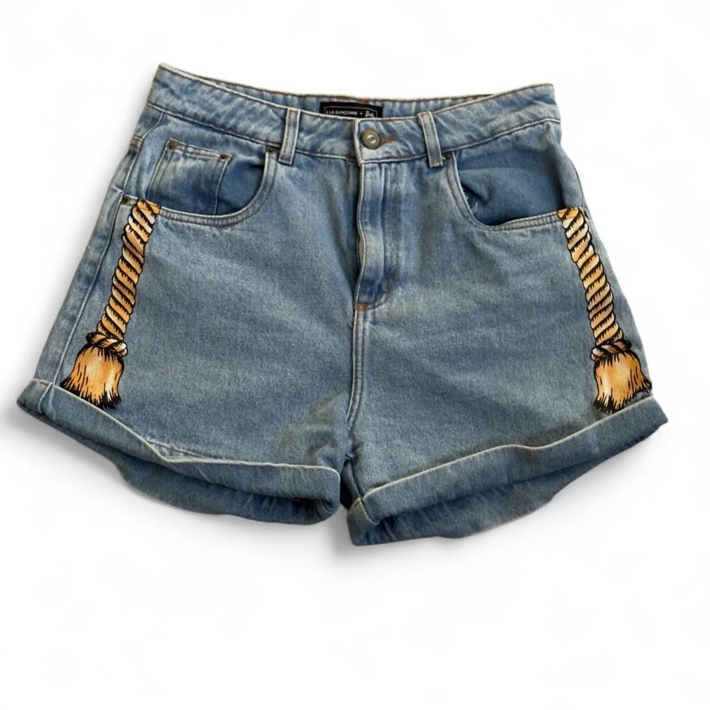A La Garçonne x Barbie blue Women's Blue Shorts SZ 40